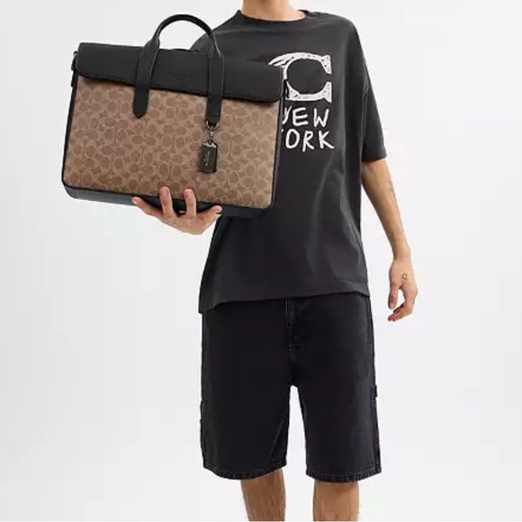 COACH Sullivan Portfolio Brief In Signature Canvas - Picture 15 of 15